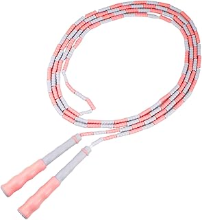 INOOMP 1pc Bamboo Skipping Rope Beaded Jump Rope for Kids Jump Rope for Fitness Kids Jumprope Heavy Jump Rope Jump Rope Workout Strength Training Supplies Tpu Pink Fitness Jumping Rope