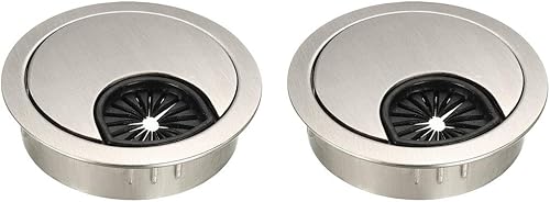 Miniatura 15 de uxcell Cubierta de agujero para cable, aleación de zinc de 3.1 pulgadas/3.150 in, ojales, cubierta de agujero para oficina, PC, organizador de Tono