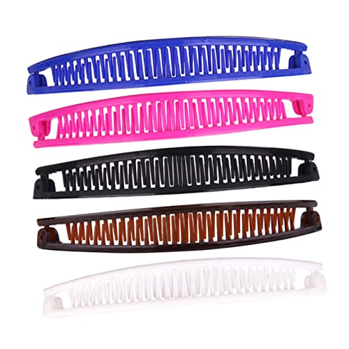 Ipetboom ヘアコーム バナナヘアクリップ ヘアポニーテールホルダー 10個 耐久性 シンプルデザイン 滑り止め効果 レディース パーティー 舞踏会 結婚式用 色指定不可