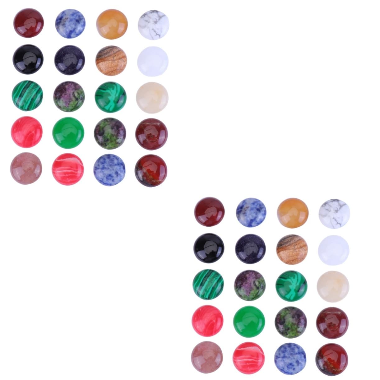 NUOBESTY 40pièces Semicircle Bead Sticker pour Bijoux Accessoires De Création De Décorations Artisanales Aléatoires