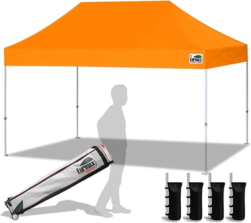 Miniatura 109 de Eurmax Toldo plegable para tienda de campaña de 10 x 10 pies, montura instantánea, uso comercial, con resistente bolsa con ruedas Blanco,Azul,Rojo