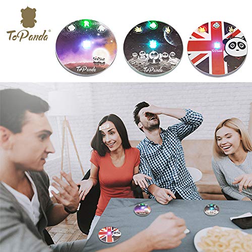 Topanda Gaming Coaster Led Coaster (2 Pcs ),1St In Market, Cup Pad Mat Group Table Game Bar Party Game Decor Drink Barware Gift Mood Light (Tc-181008) #TOP3