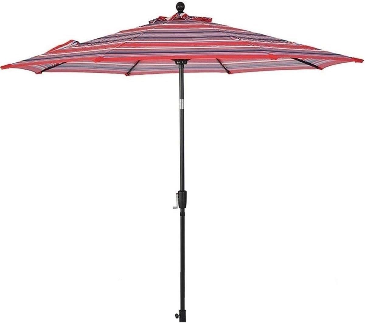 LSLYTQ Outdoor Garden Parasols 10Ft / Garden Parasol Sun Shade Umbrella For Patio/Beach/Pool，Outdoor Stripe Umbrellas With Winding Crank & Tilt Function good