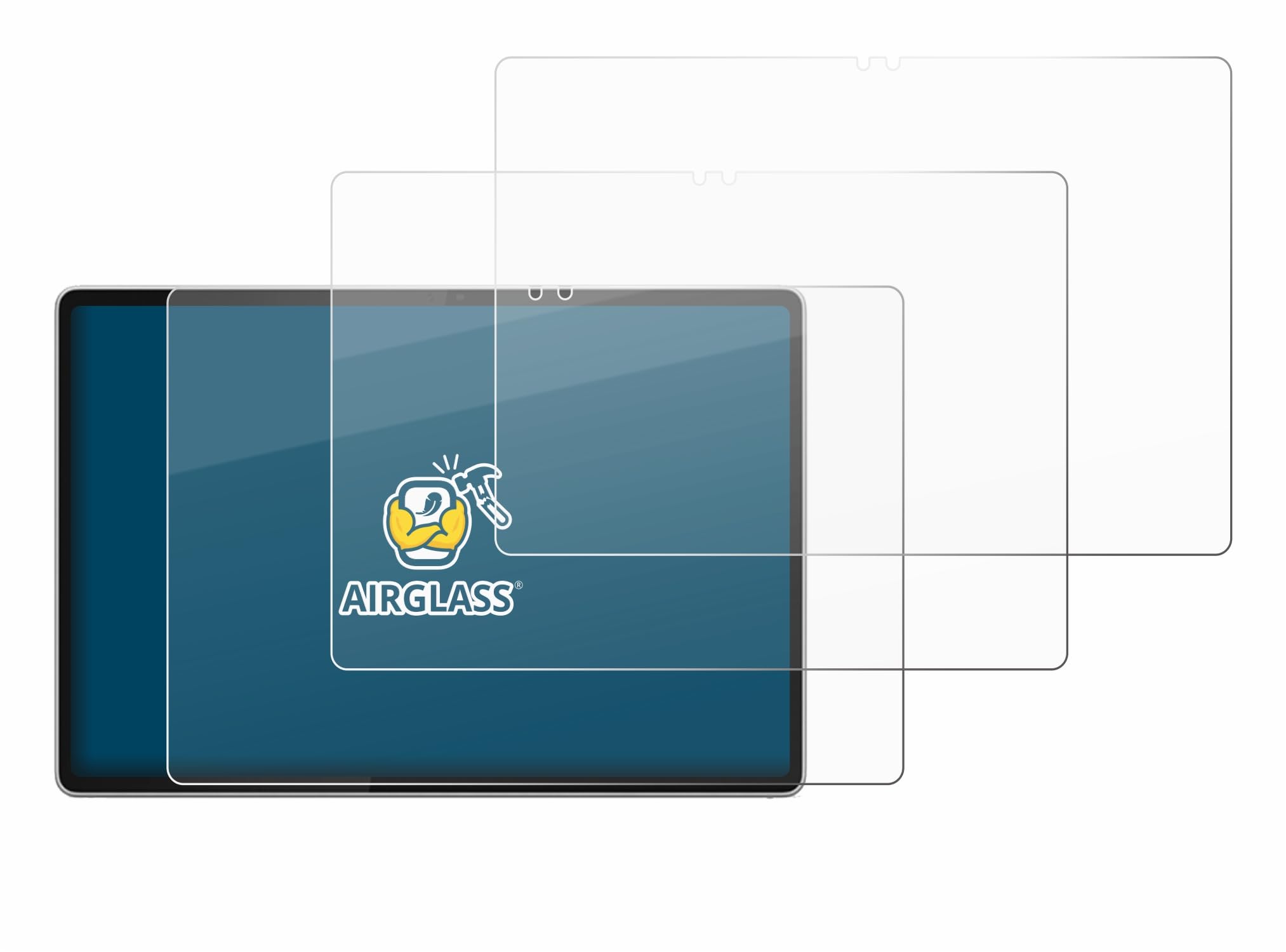 BROTECT Protector Pantalla Cristal para Lenovo Tab Plus Gen 2 Protector Vidrio (3 Unidades) - [Dureza 9H, Anti-Arañazos]