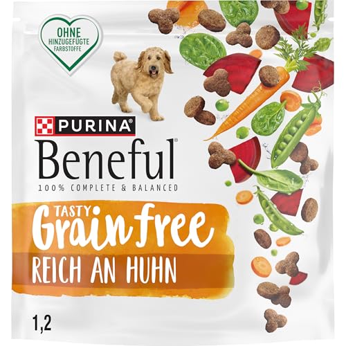 Beneful Tasty Grainfree Hundefutter trocken, getreidefrei, mit Huhn, 6er Pack (6 x 1,2kg)