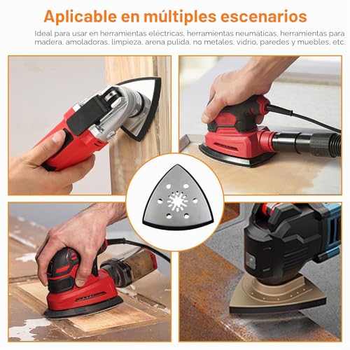 Miniatura 5 de 2 Placas De Lijado Triangulares De 93 Mm, Multiherramienta, Placa De Lijadora Triangular, Accesorios De Lijado Y Pulido Para Madera, Plástico Duro, Metal, Eliminación De Óxido
