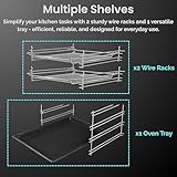 Teknix TKED64X 60cm Ceramic Double Oven Electric Cooker - Stainless Steel - Image 5