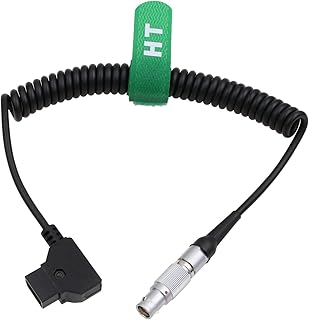 HangTon DC Power Cable Coiled for Canon C300 MK II / C200 / C200B Camera, D-tap to 4 Pin V-Mount 16.7V DC