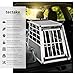 tectake® Hundebox Auto oder Hundebox für Zuhause, Aluminium Hundetransportbox, leicht und stabil, Auto Kofferraum Transportbox für Hunde - 65 x 90 x 69,5cm (Single Groß)