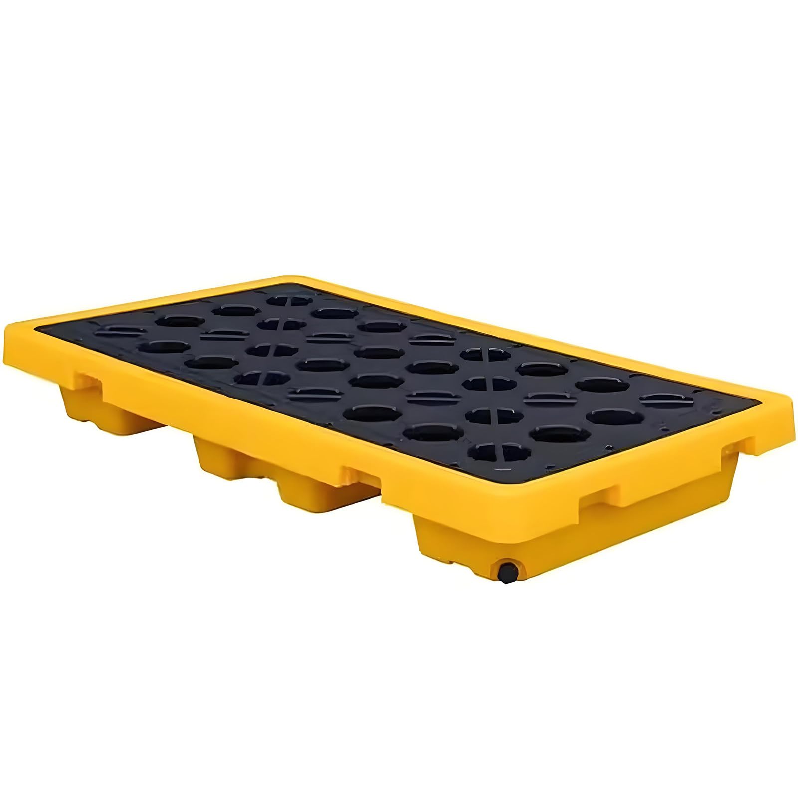 JKJZSALJ Stackable Modular Spill Containment Pallet Tray With Drain & Grating, 50-4000Kg Capacity - Perfect For Industrial Chemical Storage & Hazardous Material Safe,127 * 67 * 17cm