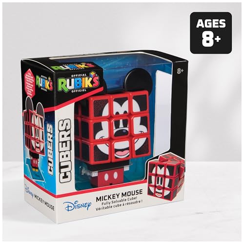 Image of Rubik's Cube Mickey Mouse Disney Cuber, Problem-Solving Challenging Brain Teaser Collectible Fidget Toy for Puzzle Lovers & Disney Fans Ages 8 and up