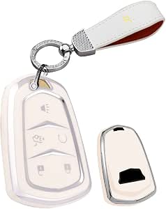 HIBEYO Custodia Protettiva per Chiave Auto, Adatta per Cadillac