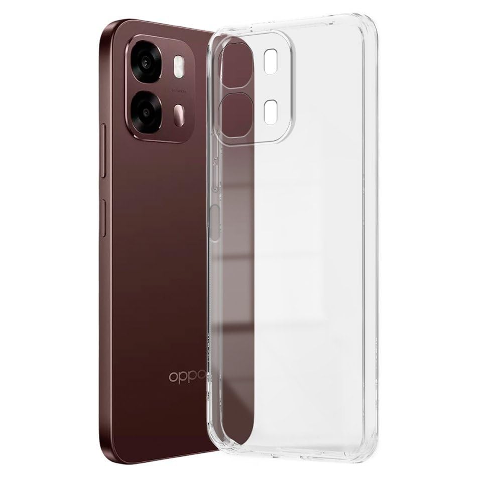 Image of COVERBLACK Soft Rubber Silicon Clear Case Back Cover Compatible for Oppo A6 Pro 5G - Transparent