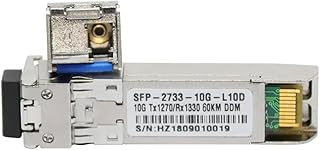 Pair of 10G SFP+ Bidi Transceiver, 10GBase-BIDI 1270nm/1330nm SMF, up to 60 km, Compatible with Cisco SFP-10G-BXD-I/SFP-10G-BXU-I, Ubiquiti UniFi, Mikrotik, Netgear, D-Link and More