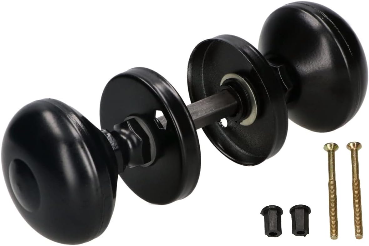 KOTARBAUBlack Rotating Door Knob. Ideal Equipment for Garage Side Doors in Residential and Commercial Premises