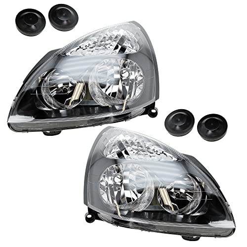 BESTPRICE 2x phares avant Phare principal gauche + droite Compatible avec RENAULT CLIO 2 (BB_, CB_), CLIO 2 Fourgon/Shared (SB0/1/2_)