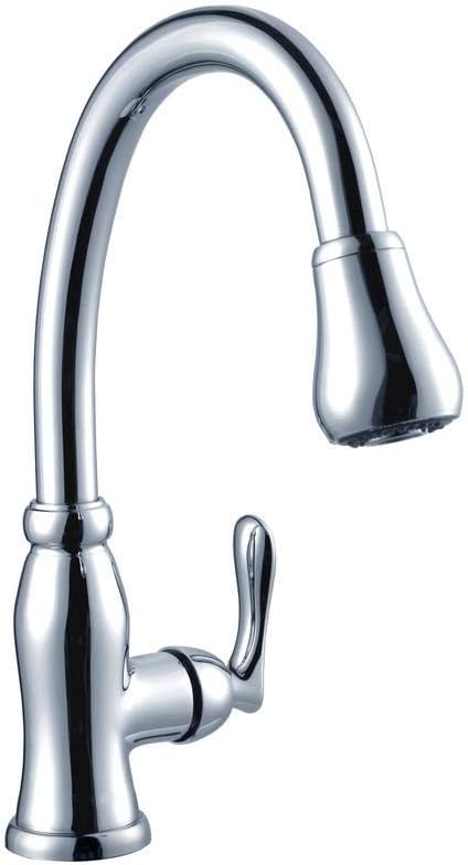 Glacier Bay Pavilion Single-Handle Pull-Down Sprayer Kitchen Faucet with Soap Dispenser in Chrome