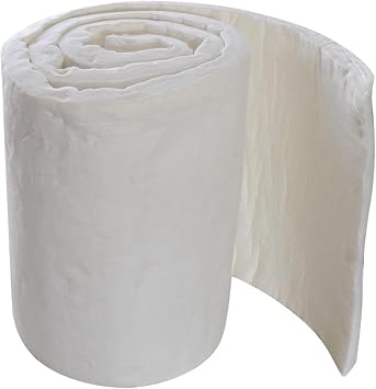 EMENAR Ceramic Fiber Insulating Blanket, High Temperature 1260C, for Furnaces, Furnaces, Kilns, Firebricks, Boilers, Kilns, Blacksmith Shops, Pizza Ovens Color 0.61x1m 20mm