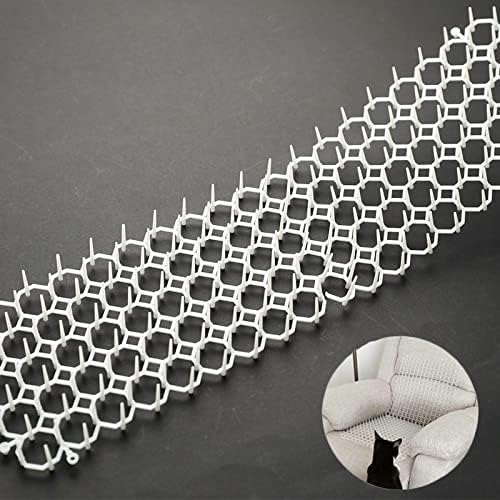 VIGAN 10PCS Garden Prickle Strip Dig Stop Cat Deterrent Mat Spike Portable Anti-Cat Dog Outdoor Garden Supplies (10PCS White)