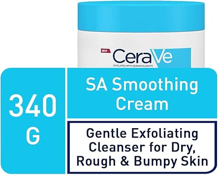 CeraVe SA Smoothing Cream for Rough and Bumpy Skin 340g & Hydrating Cleanser for Normal to Dry Skin 473ml with Hyaluronic Acid & 3 Essential Ceramides