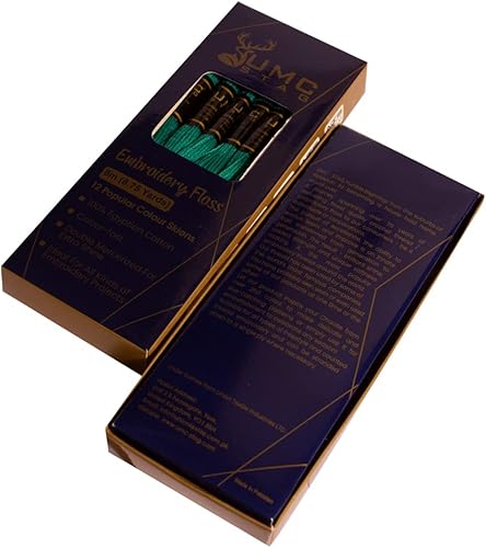 Miniatura 145 de Paquete de 12 hilos de bordado de alta calidad, madejas de 100% algodón egipcio de alta calidad, hilo de bordado de punto de cruz, algodón trenzado