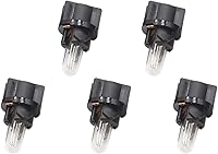 Vista 5 de uxcell 5pcs DC 12V T5-V2 Amber Dashboard Indicator Signal Light for Car Internal