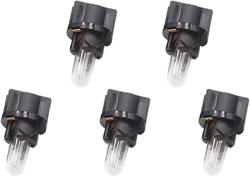 Miniatura 5 de uxcell 5pcs DC 12V T5-V2 ámbar tablero indicador luz de señal para coche interno