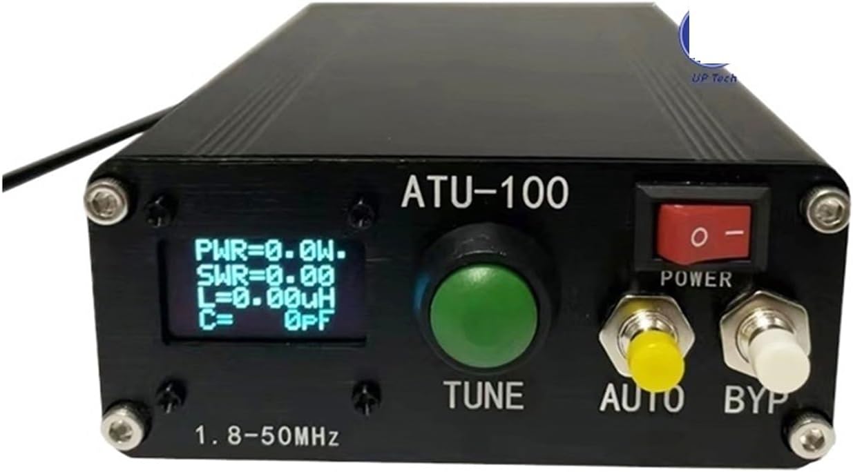 Machine And Kits 1.8-50MHz ATU100mini Automatic Antenna Tuner By 7x7 3.2Firmware Programmed OLED,Practicality(Machine UHF)