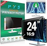PYS [2-Pack 24 Inch Computer Privacy Screen Filter for 16:9 Widescreen Monitor - Easy Removable Privacy Filter - Eye Protection Anti Glare Blue Light Shield