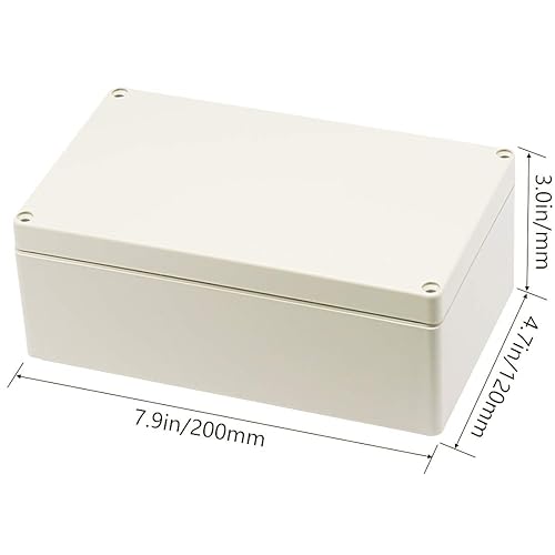 Miniatura 38 de Zulkit Caja de conexiones de plástico ABS a prueba de polvo, impermeable, IP65, cajas eléctricas universales para proyectos, gris 7.9 x 4.7 x 2.2