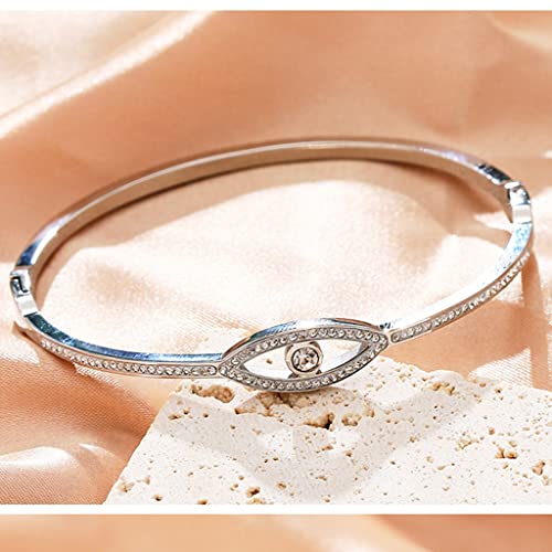 Jude Jewelers Small Size Stainless Steel Evil Eye of Gold Cocktail Party Bangle Bracelet2