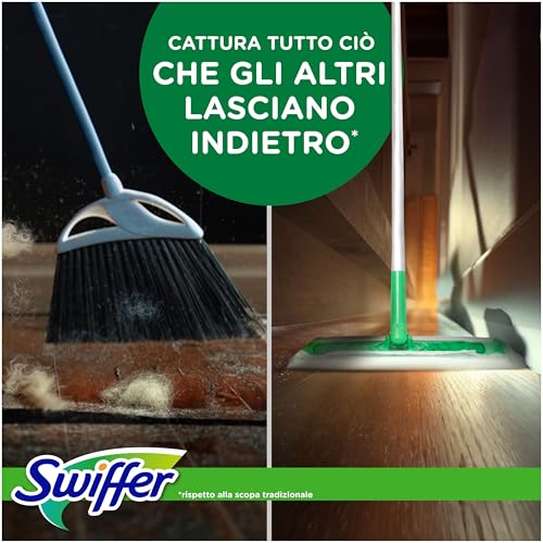 Swiffer Starter Kit Scopa Con 1 Scopa, 8 Ricariche Catturapolvere E 3 Ricariche Lavapavimenti - 4