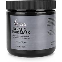 KERA FRUIT Deep Conditioning Hair Mask Keratin & Fruit Extracts for Damaged Hair Repair, Hydration & Shine Moisturizing Treatment for Dry, Curly, Color-Treated Hair Reparacion Capilar Total