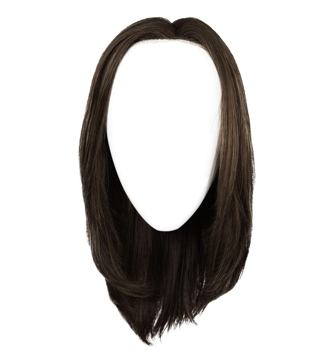 Raquel Welch Midnight in Paris Luxurious Mid-Length Layered Wig, Black Label Human Hair Collection by Hairuwear, Average Cap, RH8/12SS Shaded Mocha