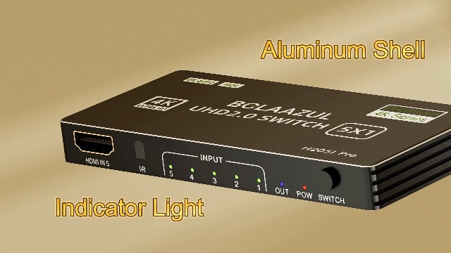 BolAAzuL Switch HDMI 4 in 1 Out 4K 60Hz, Port Expander Hub Selettore Commutatore Video Con Telecomando, Supporto 3D, HDCP2.2, HDR per PS5/PS4Pro/ PS4, Xbox Series X/S BolAAzuL Switch HDMI 4 in 1 Out 4K 60Hz, Port Expander Hub Selettore Commutatore Video Con Telecomando, Supporto 3D, HDCP2.2, HDR per PS5/PS4Pro/ PS4, Xbox Series X/S