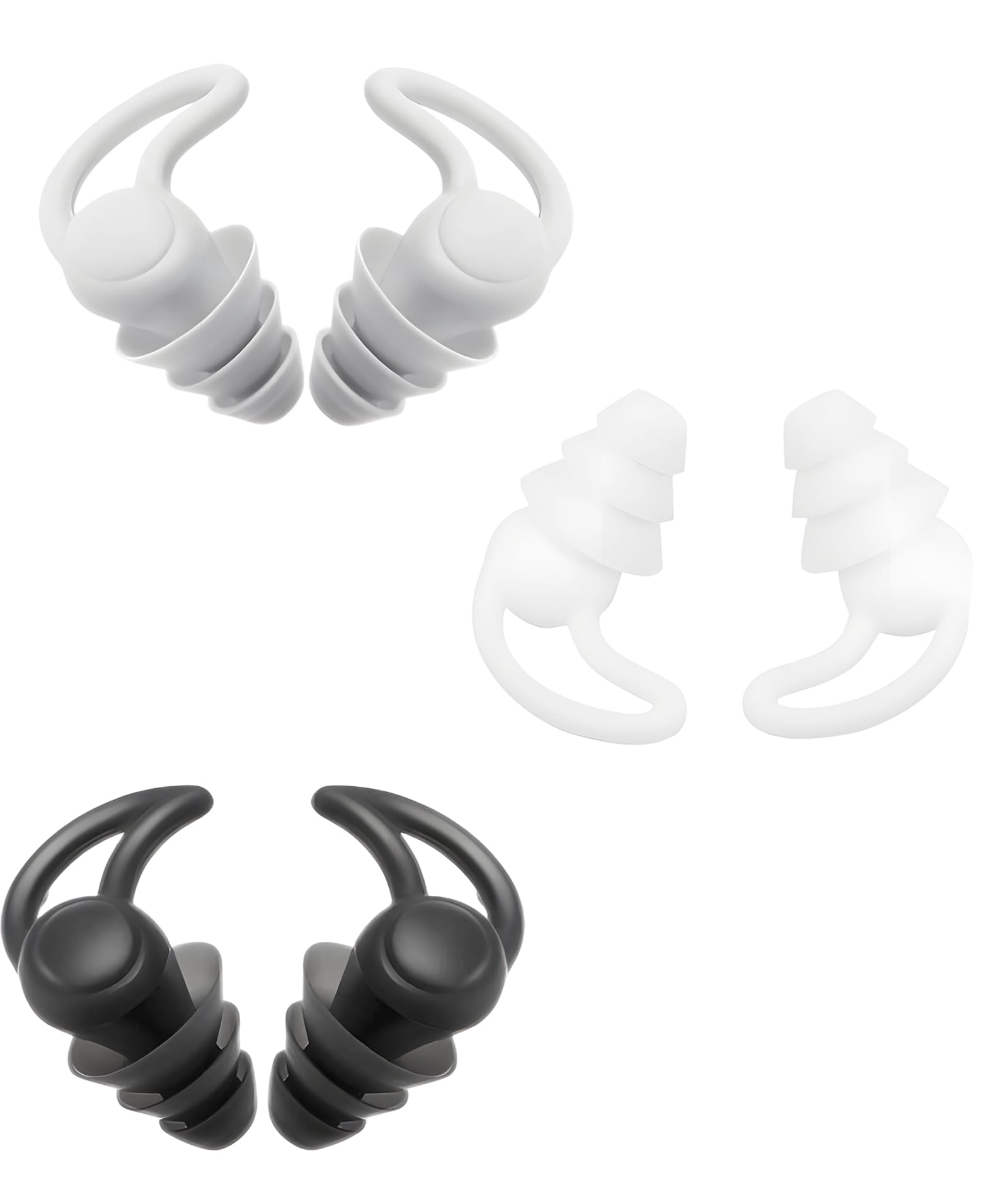 3pcs, Ear Plugs for Swimming and Sleeping, Noise Cancellation Ear Plugs,For Studying and Flight Travel, Silicone Earplugs for Swimmers