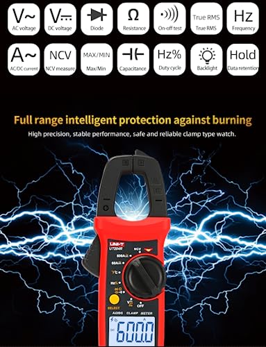Image of UNI-T Uni-Trend Multimeter clamp Meter UT201R /UT202R /UT203R /UT204R /UT202F AC /DC 400 /600A Digital Ammeter clamp Meter DC AC for Measuring Ammeter Voltmeter Ohm Tester(UT201R)