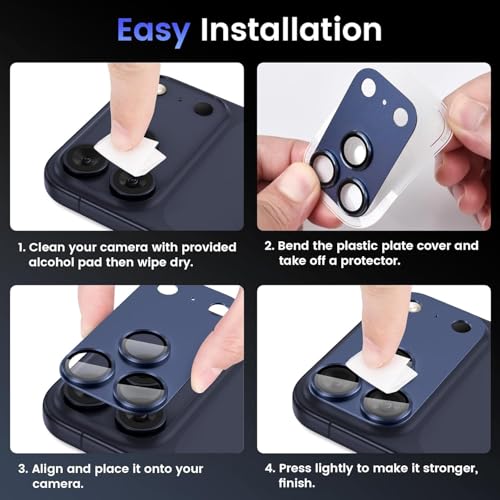 Image of Camera Lens Protector Tempered Glass for iPhone 17 Pro - Alloy Metal Cover with Tempered Glass - Scratch Resistant, Easy Installation