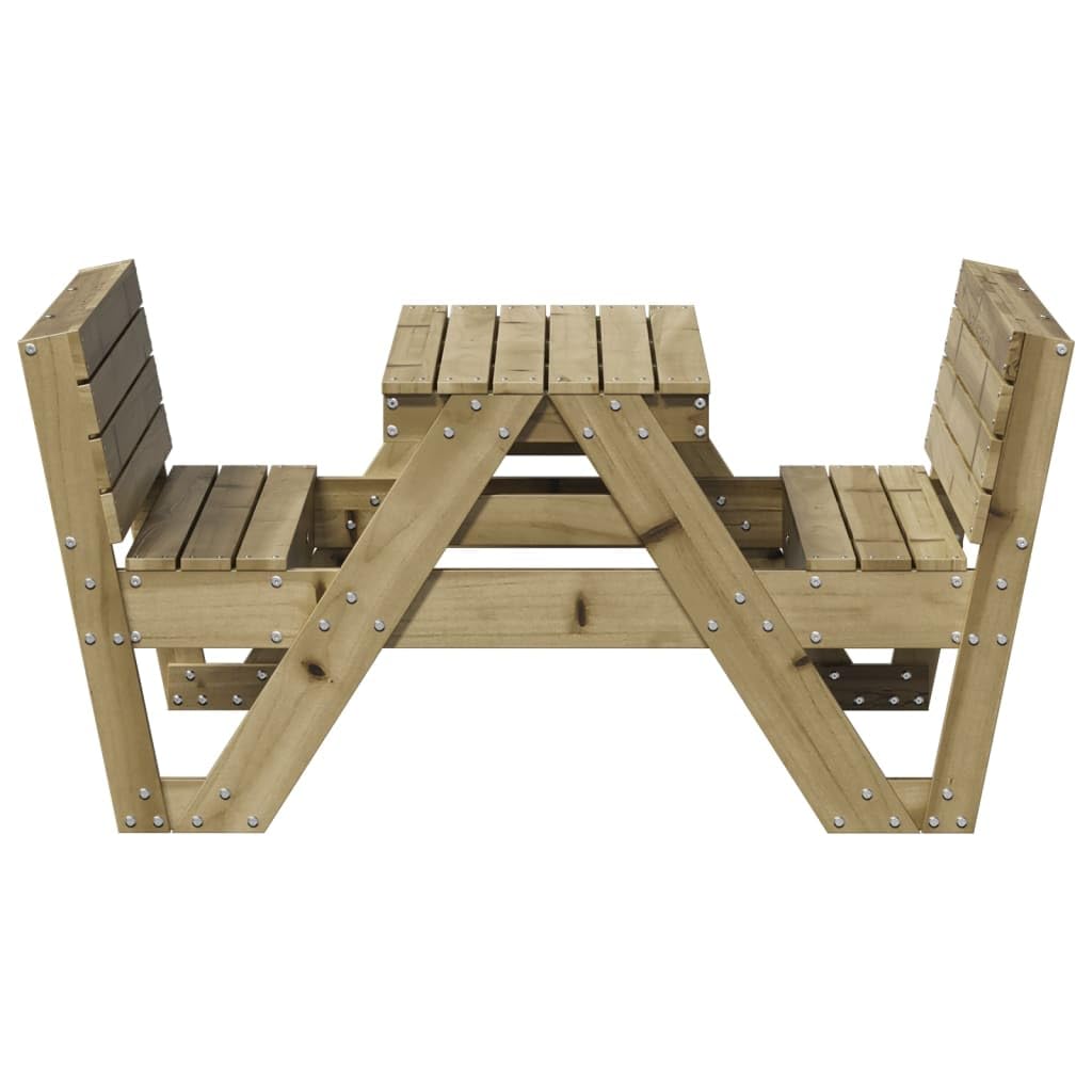 Tavolo da picnic per bambini 88 x 122 x 58 cm in legno di pino impregnato