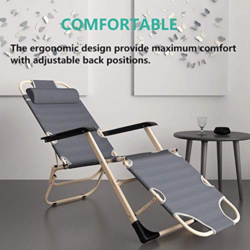Fauteuil inclinable robuste à gravité zéro rembourré pliant