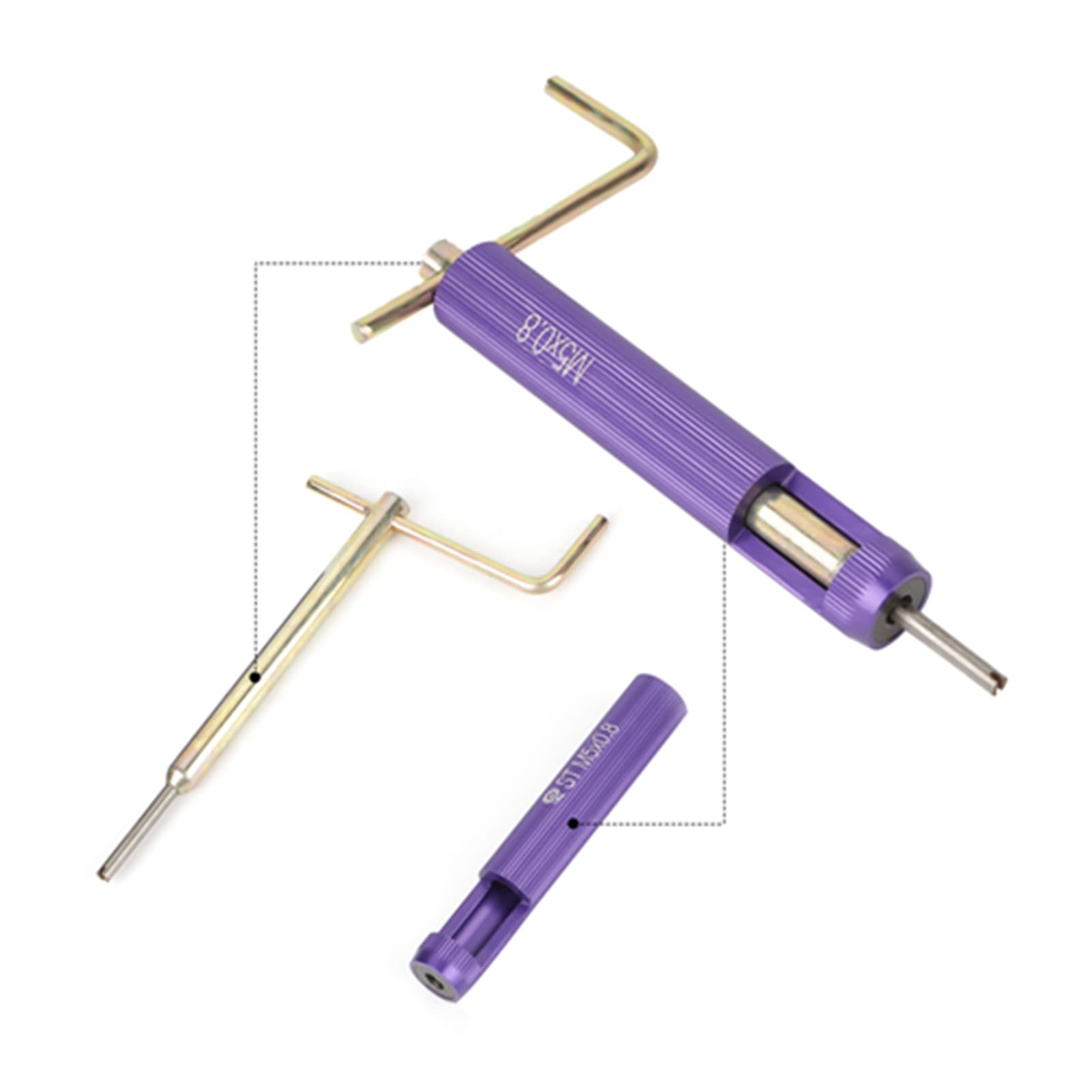 Cocoarm Insertos Roscados de Acero Inoxidable de 50 Piezas Kit de Reparaci¨®n de Rosca de Tornillo de Bobina Helicoidal M5 X 2D con Herramienta de Instalaci¨®n para Resistencia Al