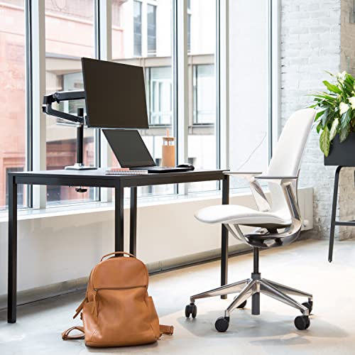 Image of Ergotron - LX Monitor Arm, Single Monitor Desk Mount - fits Flat Curved Ultrawide Computer Monitors up to 34 Inches, 7 to 25 lbs, VESA 75x75mm or 100x100mm - Tall Pole, Polished Aluminum