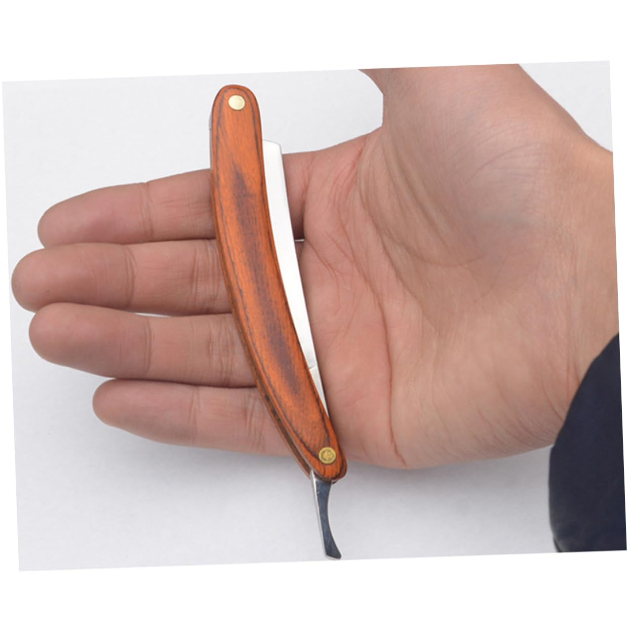 BIUDECO Old-fashioned Shaving Tool Wood Handle Manual Razor Face Razor for Men