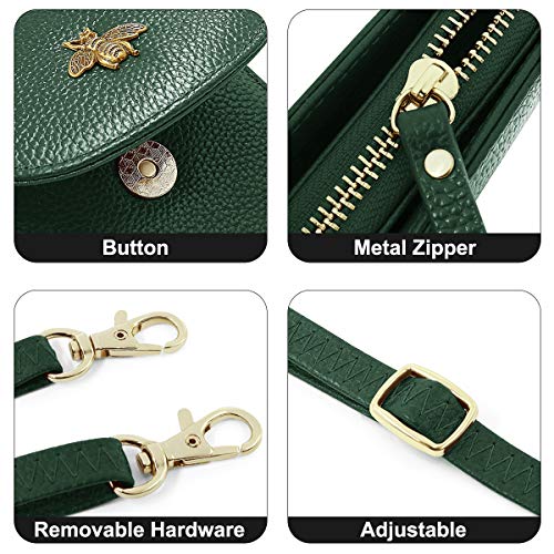 HNOOM Crossbody Telefoontas Vrouwen Echt Lederen Telefoontas Kleine Mobiele Telefoon Crossbody Schoudertas Portemonnee… - Image 6