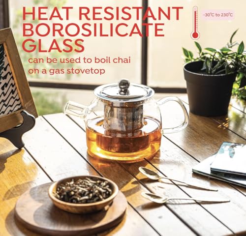 Image of Inspire Glass Teapot 400ml, Customised - First I Drink Tea