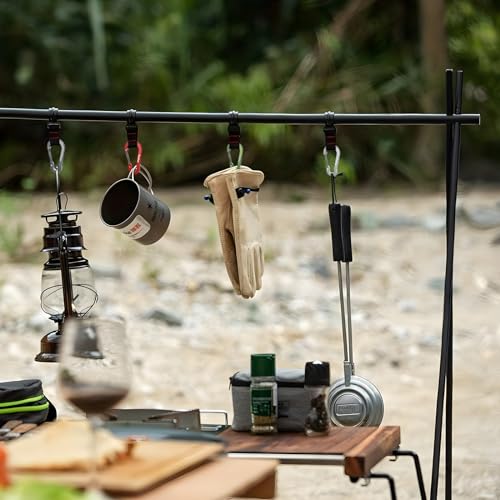 pullther 10 Stück Karabinerhaken, 70mm/2.76’’ Karabinerhaken groß, Aluminium D-Ring Karabiner Schlüsselanhänger für Outdoor Sport, Wandern, Camping, Angeln - Mehrfarbig