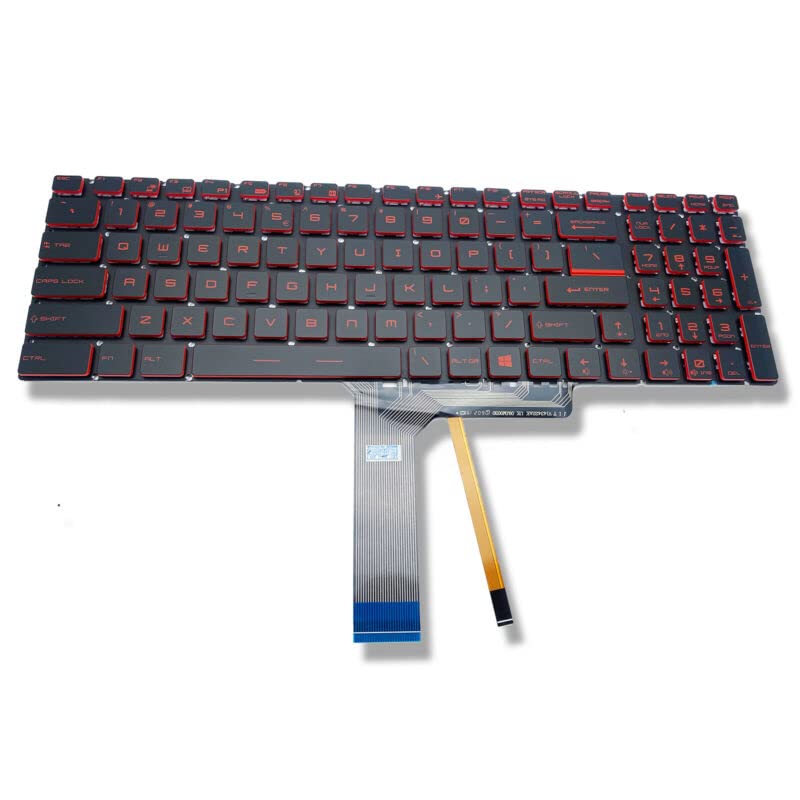 Tastiera MSI GL63/GL73 – Retroilluminata Rossa, Layout US (QWERTY), Nuova, Sunrex