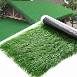 ZzERTE Tetto in Paglia Messicana Artificiale con Fibre Dense E Robuste,Copertura in Erba Sintetica per Capanna Tiki Bar,Spiaggia,Giardino E Feste di Capannone(1x3m(39.4x118in))