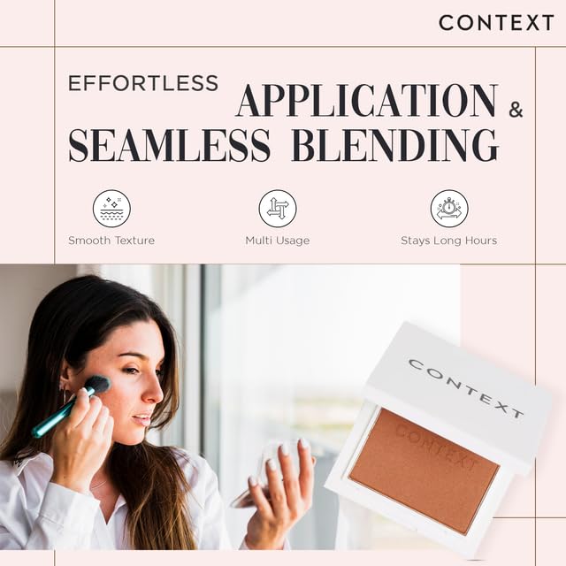 Context Skin Matte Bronzer Powder | Vegan & Cruelty-Free Powder Bronzer for Face | Sun-Kissed Makeup Finish | Long-Lasting, Buildable Coverage Skin Tones | Speed of Sound - Image 3