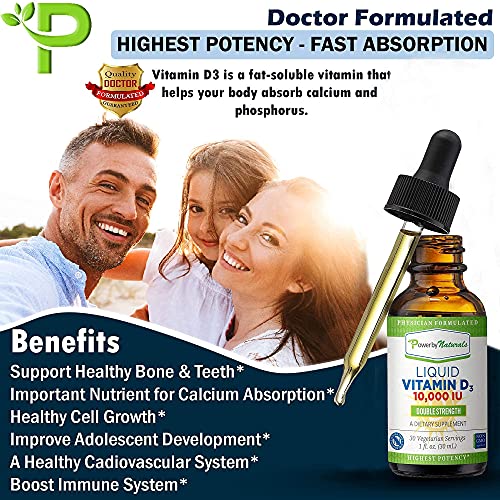 Power By Naturals Certified Organic Sea Moss Plus Supplements With Wildcrafted Irish Sea Moss & High Potency Liquid Vitamin D3 10000 Iu - High Dose Vitamin D - The Sunshine D3 Vitamin Supplement #TOP5